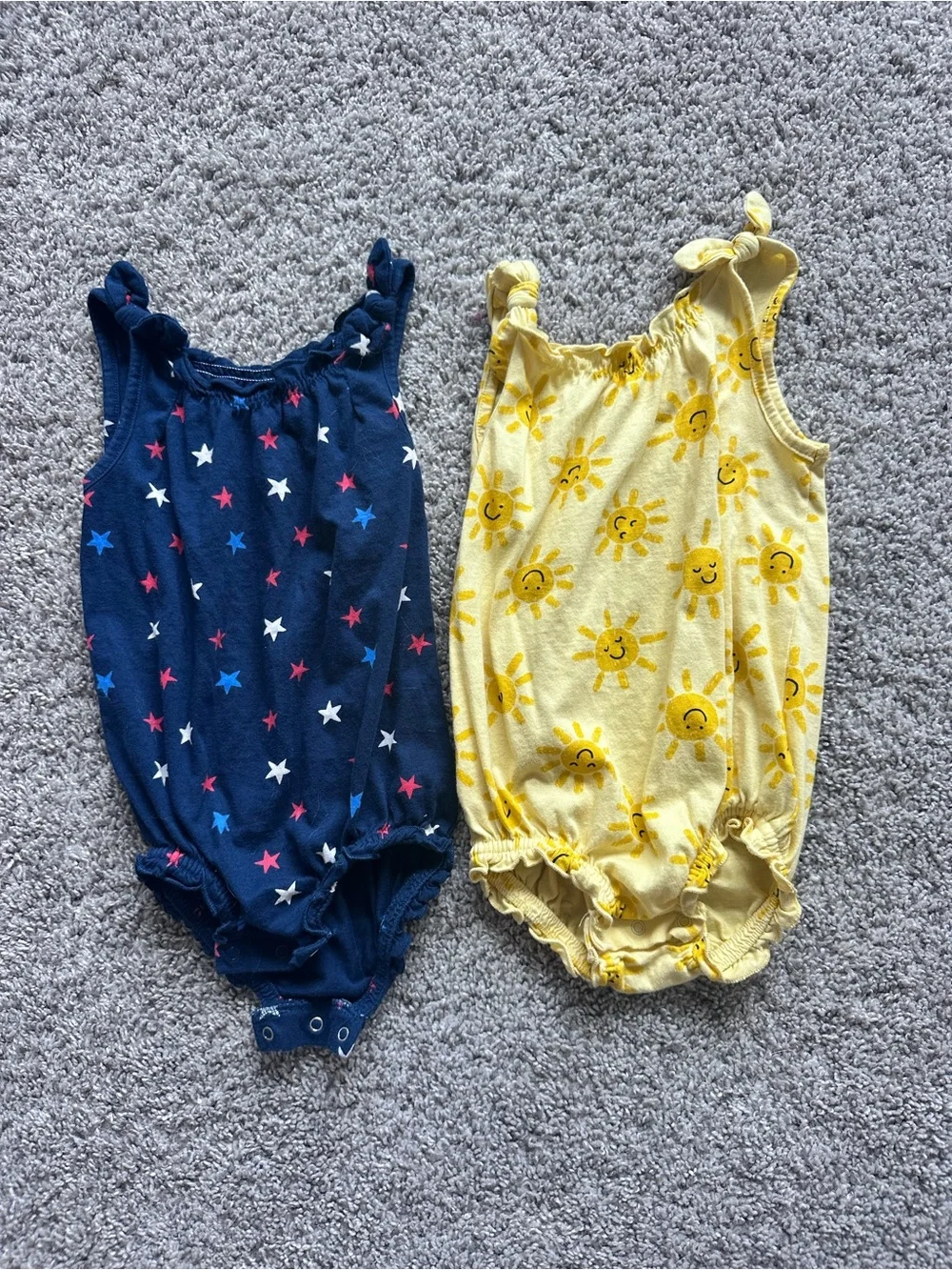 Old Navy Baby Girl 18-24 Months Summer Sun Bubble Rompers Lot (2 Pcs)